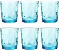 Set 6 bicchieri vetro Tumbler Space Pasabahce azzurri, 25 cl