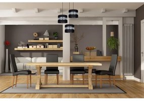 Lampadario a sospensione con filo CORAL 3xE27/60W/230V nero/cromo diametro 45 cm