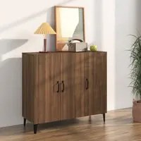 Credenza Rovere Marrone 90x34x80 cm in Legno Multistrato 817464