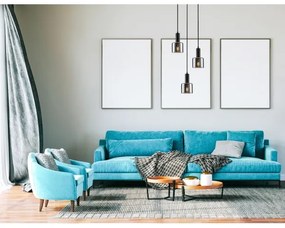 ITALUX PND-65342-3A-BK+SG - Lampadario a sospensione con filo SANTIA 3xE27/40W/230V nero