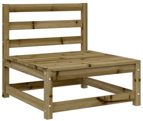 Set divani da giardino 10 pz in legno impregnato di pino