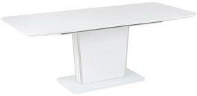 Tavolo da pranzo estensibile vetro bianco 160/200 x 90 cm SUNDS Beliani