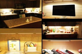 Kit Barra Led Con Sensore Door Apertura Anta 50cm Luce Calda Alimentatore Compreso Per Cucina Sottopensile Mobile ect.