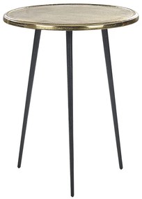 Tavolino metallo oro e nero ⌀ 43 cm TELFER Beliani