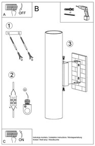 Applique da parete 2xGU10 in Acciaio LAGOS 2