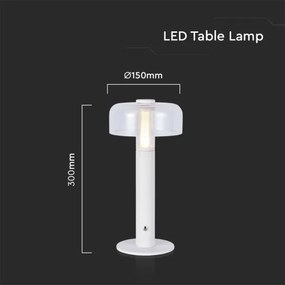 LED Lampada da tavolo ricaricabile dimmerabile LED/1W/5V 3000K 1800 mAh bianco
