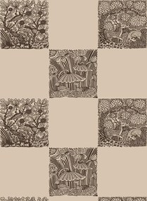 Josephine Munsey Carta da parati Animal Check - Chimney/ Cromwell Stone