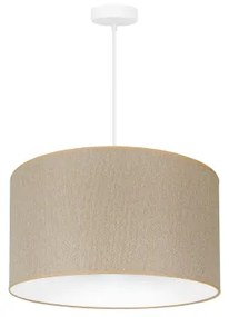 Duolla - Lampadario a sospensione con filo ROLLER ECO RECYCLING 1xE27/15W/230V diametro 45 cm color crema