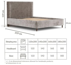 Letto matrimoniale imbottito color mattone con spazio contenitivo e rete 200x200 Etero - Maison de Rêve