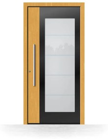 Portoncini in legno, abete chiaro 110, apertura con spinta a sinistra, 950 x 2050 mm, modello Viterbo, configura individualmente