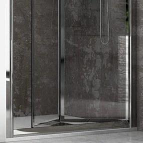 Kamalu - porta doccia 75cm apertura a libro vetro trasparente k045