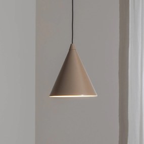 ALDEX Lampada a sospensione a forma di cono, beige, in metallo, a 1 luce, E27