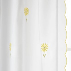 Tenda gialla e bianca 140x122 cm Lorna Embroidered Daisy - Catherine Lansfield