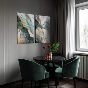 Set di quadri con elementi dipinti a mano 2 pz 50x70 cm Aventurine – Styler