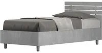 Letto Singolo 80x200 cm testata dritta con doghe Ankel - Senza rete,Grigio