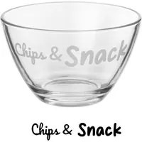 Coppetta vetro scritta Chips e Snack 680 ml