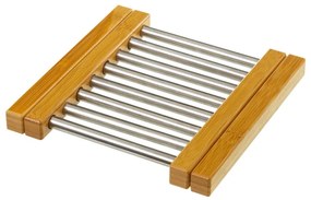 Tappeto regolabile in bambù e acciaio sotto le padelle calde - Casa Selección