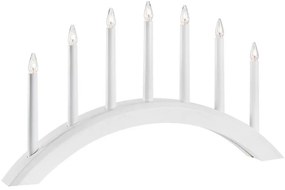 Markslöjd 705953 - Candelabro natalizio AVENTO 7xE10/3W/230V bianco