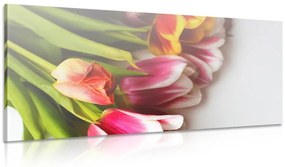 Quadro su tela – Bouquet di tulipani colorati