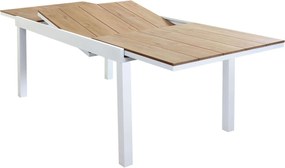 VIDUUS - set tavolo in alluminio e polywood cm 160/240 x 95 x 75 h con 4 poltrone Viduus