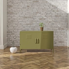 Cassettiera bassa in metallo verde 98x63 cm Bradford - Støraa