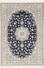 Nain Tappeto persiano 230 x 160 Blu (Iran) Annodato A Mano