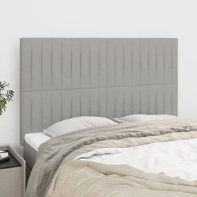 Testiere 4 Pz Grigio Chiaro 72x5x78/88 Cm İn Tessuto /