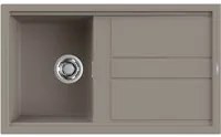 Lavello Elleci Incasso 1 vasca 86x51 Best 400 Keratek Plus Grigio Dove Grey LKB40093