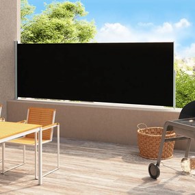 Tenda Laterale Retrattile Per Patio 180x500 Cm Nera /