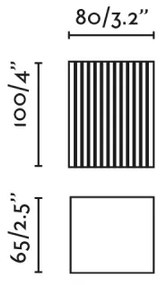 FARO 40536 - Applique SOLE 1xGU10/8W/230V grigio ondulato quadrato