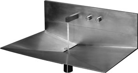 Antonio Lupi Lavandino Lavabo A Parete 27,5x44,5x72 cm Con Rubinetto integrato in acciaio inox