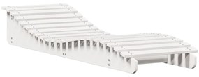 Lettini prendisole 2pz bianchi 205x60x31,5 legno massello pino