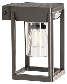 Lampada da parete da esterno grigio scuro con LED e luce dimmerabile a energia solare - Sonne