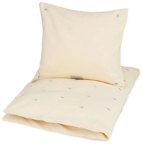 Set copripiumino e federa da bambini giallo chiaro in cotone organico per culla 70x100 cm Sea Garden – Cam Cam Copenhagen