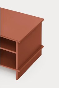 Comodino color mattone con ripiani Inari – Teulat