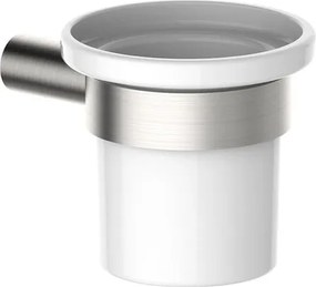 Bicchiere da bagno porta spazzolini SI 90501 in ceramica nickel spazzolato