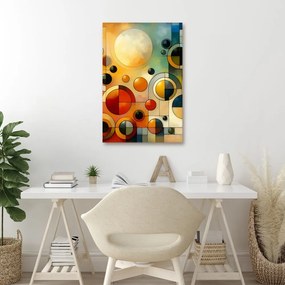 Quadro su tela – Astrazione con cerchi e colori
