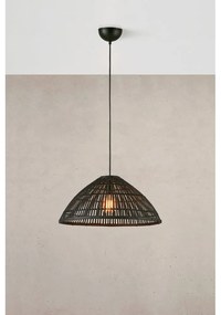Lampada a sospensione nero opaco con paralume in bambù ø 58 cm Capello - Markslöjd