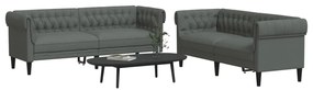 Set Di Divani 2 Pz Grigio Scuro İn Tessuto /