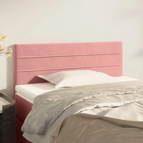 Testiera Rosa 100x5x78/88 Cm İn Velluto /