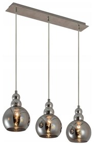 Lampadario a sospensione con filo AKSO 3xE14/40W/230V cromo opaco