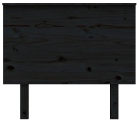 Testiera per letto nera 94x6x82,5 cm in legno massello di pino