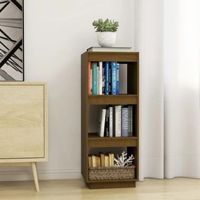 Libreria/divisorio marrone miele in legno massello di pino
