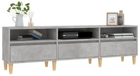 Mobile tv grigio cemento 150x30x44,5 cm legno multistrato