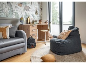 Divano grigio chiaro allungabile e rivestimento in velluto 130 cm Ario – ELTAP