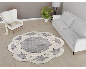 Tappeto rotondo grigio ø 80 cm - Vitaus