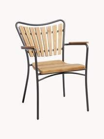 Sedia impilabile da giardino in legno di teak Ellen