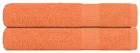 Asciugamani Sauna 2 Pz Arancioni 80x200cm 360g/m² 100% Cotone /