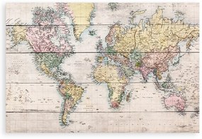 Cartello da parete in legno di pino, 40 x 60 cm Mapamundi - Really Nice Things