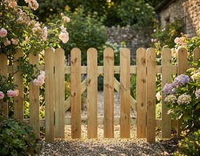 cancello da giardino in legno di pino impregnato in autoclave 100 x 100 cm